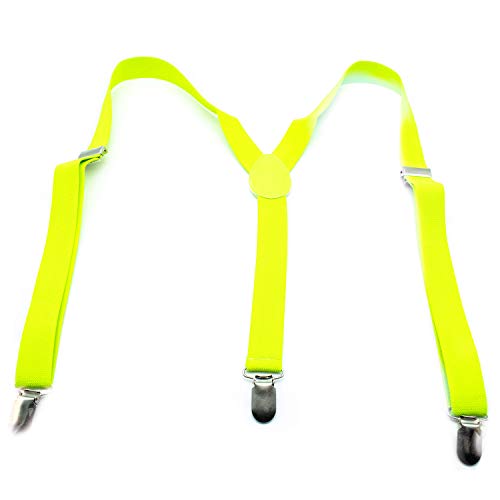 The Glowhouse Tirantes brillantes de neón para hombre, amarillo, Taille unique