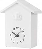 Orologio A cucù Moderno, Bird Song Chime Ispirato Orologio da Parete di Design per Soggiorno Camera da Letto per Bambini Cucina Ufficio Home Decor Decorazione, White
