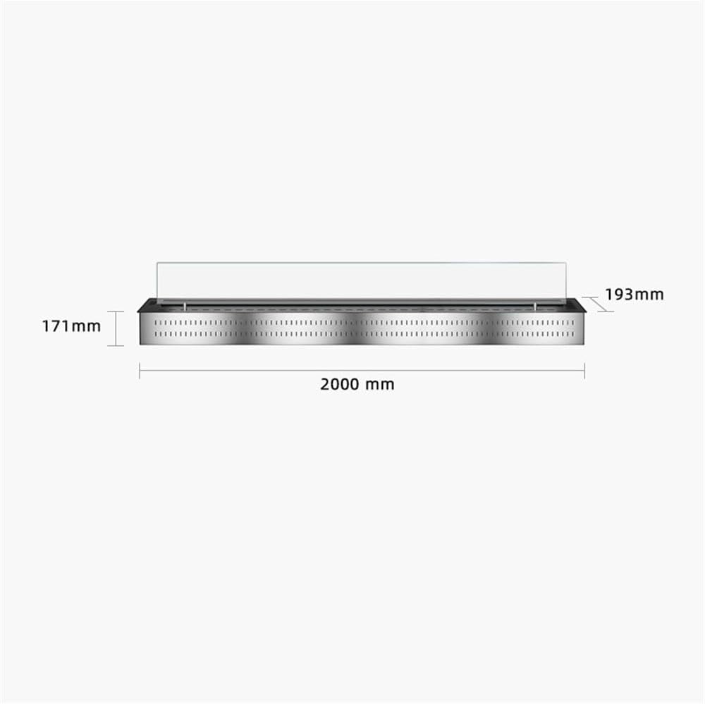 Decorative Fireplace 3D Atomizing Fireplace with Windshield, Colorful Simulation Flame Recessed Electric, Remote Control(XXX-Large)