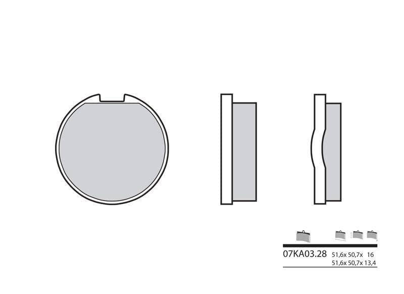 Plaquettes de frein Brembo 07KA0328 organique pour disques préservés