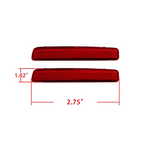 2 Peças Refletor De Pára Choques Traseiro Led Vermelho Luz De Freio Luz Traseira Para Toyota Prius V