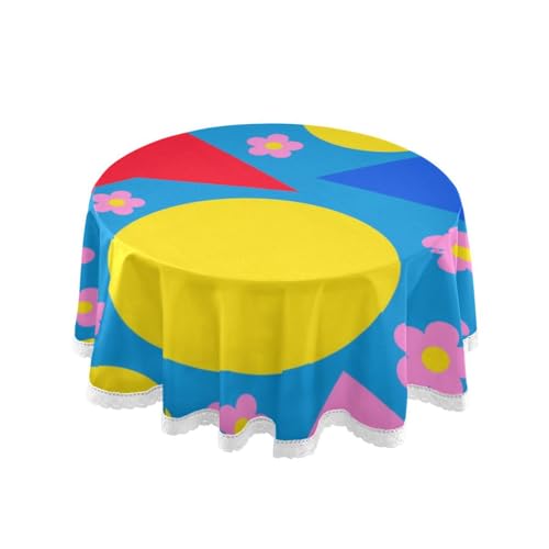 Nappe lavable et réutilisable ronde 152 cm pour table de salle à manger - 2