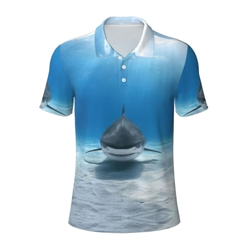 Chemise de golf anti-humidité pour homme t-shirt respirant à requins