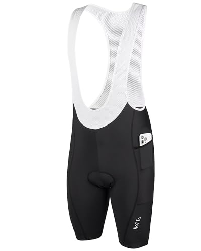 ROTTO Cuissard à Bretelles de Cyclisme pour Hommes, rembourré avec de l'éponge et du Gel pour Le vélo de Route et Le vélo de Montagne