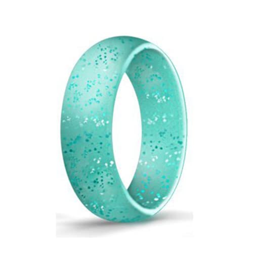 10Pack Silicone Ring Women Men Unisex Classic Elements Rubber Wedding Bands Glitter Groove Life Stackable Silicone Rings Durable Comfortable Breathable Safe (Multi Colors,8) #TOP6