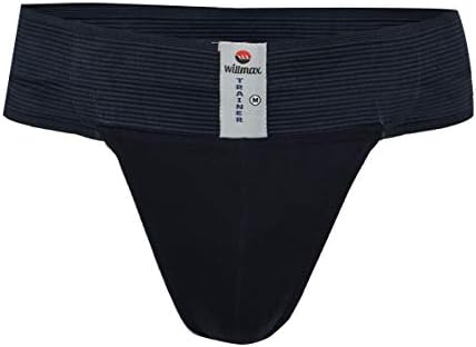 WMX Gym Cotton Supporter Back Covered with Cup Pocket Athletic Fit Brief Multi Sport Underwear (Tra, Navy XL)