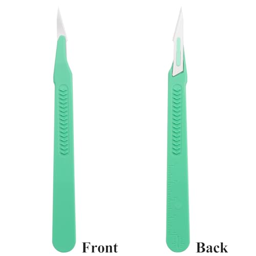 UKCOCO 10 Stücke Einweg Kunststoff Chirurgische Skalpellmesser multifunktions Carving Messer Werkzeuge Scrapbooking Handwerk Einmalskalpelle mit Einzeln Verpackt