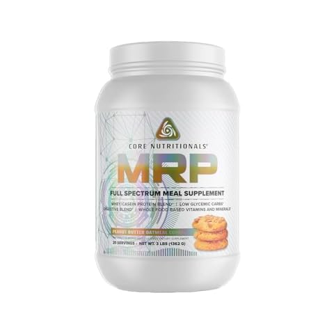 Core Nutritionals Platinum MRP Full Spectrum Meal Replacement, Sustained Release for All Day Amino Acid Support, 27G Protein, 20 Servings (Peanut Butter Oatmeal Cookie) Cover