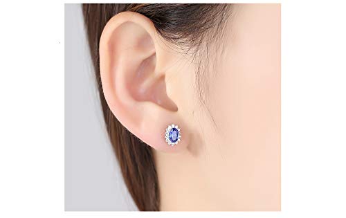 Orecchini A Perno Blu Royal Smaltati - Modello Zaffiro - Ottone - Uso Quotidiano Donna
