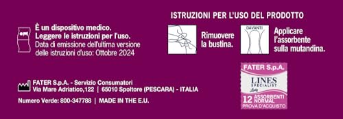 Lines Specialist Lady Normal, Assorbenti per Incontinenza Donna, con Tecnologia Zero Odore e Barriere Laterali Protettive, Scorta Mensile, 4 Confezioni da 12 Unità - 5