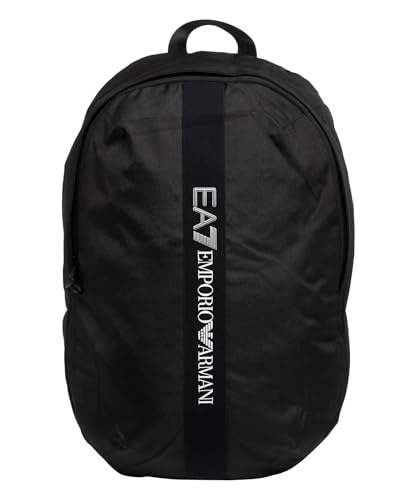 Image of EA7 Emporio Armani Logo Series Round Backpack Black