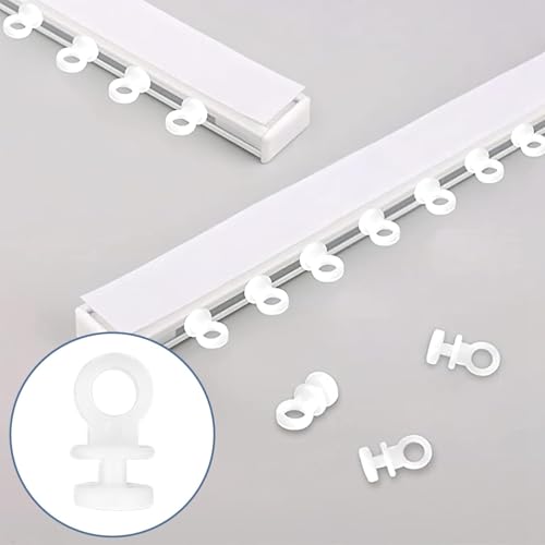 Miniatura 7 de Ganchos De Cortina 100 Piezas, Polea Para Pista De Cortina, Ganchos Deslizantes De Cortina, Gancho Cortina Rieles Para Cortinas Para Cortina De Ventana, Cortina De Puerta Y Cortina De Ducha, 9 Mm