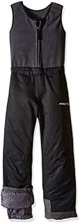 Arctix Kids Limitless Fleece Top Bib Overalls, Black, Small Regular