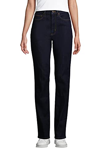 Lands' End Water Conserve Eco Boyfriend Jeans Deepest Indigo 14P New 518275 #TOP5