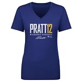 500 LEVEL Cooper Pratt Milwaukee Elite Adult Women's V-Neck T-Shirt (Royal Blue, 2XL)