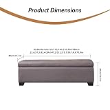 Tqertrtfxa Bench with storage and seating, Solid Wood Shoe-Changing — Long Banquette-Style Sofa, Storage, and Bed-End Seat, wooden bench(G,130cm/51.2in)