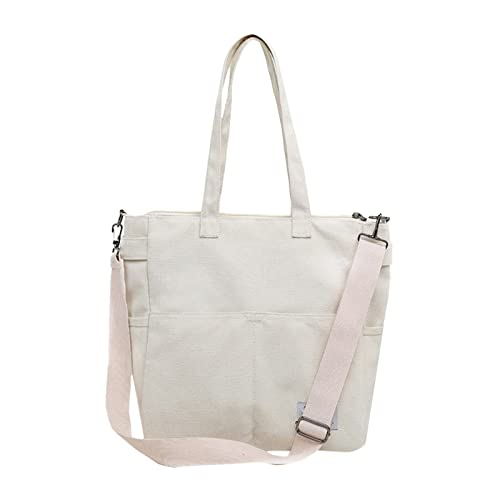 Genérico Bolso Pequeño para Niñas Mujer cartera para mujer casual, ligera y espaciosa Gran Capacidad para universidad, trabajo, diario (White, One Size)