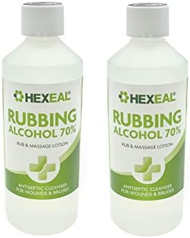 Hexeal RUBBING ALCOHOL 70% | 2 x 500ml | Isopropyl Isopropanol Lab Grade