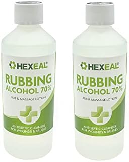Hexeal RUBBING ALCOHOL 70% | 2 x 500ml | Isopropyl Isopropanol Lab Grade