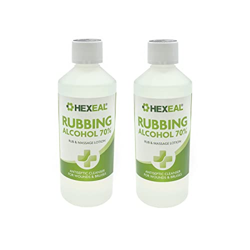 Hexeal RUBBING ALCOHOL 70% | 2 x 500ml | Isopropyl Isopropanol Lab Grade