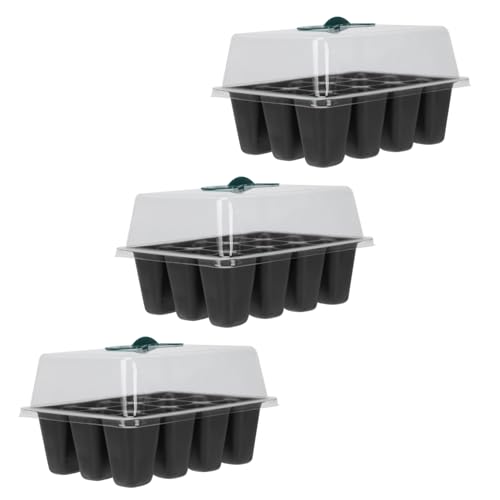 ibasenice 3pièces Lot de Pots De Germination Plastique Plateau De Pépinière pour Jardin Plateau De Plantation De Fleurs pour Serre
