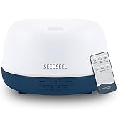 SEEDSEEL 300ML Essential Oil Diffuser, Cool Mist Air Diffuser with Remote Control, with USB-C Pow...