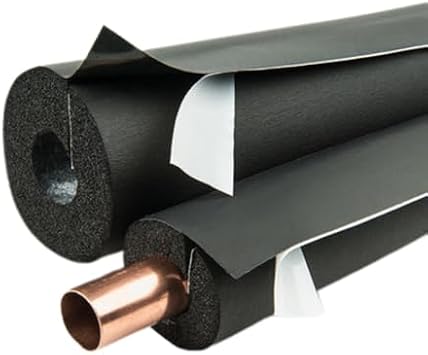 AP Armaflex Black Pipe Insulation, Self-Seal Lap Seal 1" Wall Thickness -Select Your Pipe Size- Professional Grade Foam Tubing for Condensation Control, Energy Savings & Pipe Protection