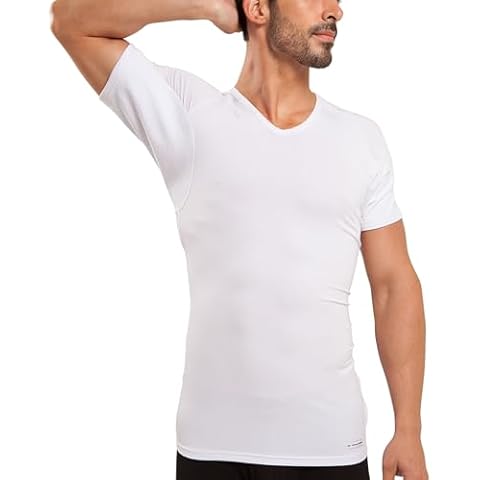 Ejis Sweat Defense Undershirt | V Neck | Underarm Sweat Proof Micro Modal Cover