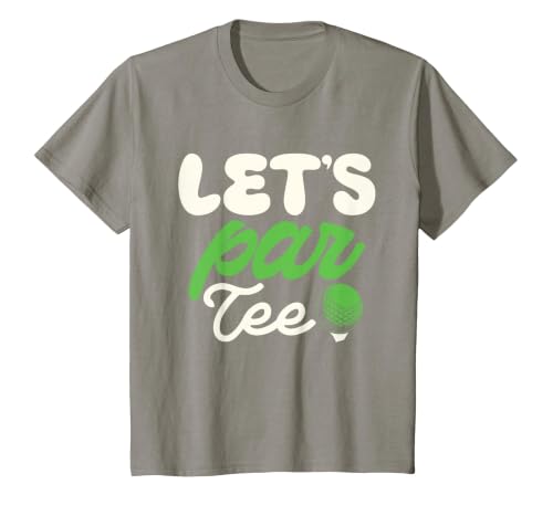Let's Par Tee Golf Shirt Golfer Golf Player Team Men Women T-Shirt, Youth, Slate Grey, Large