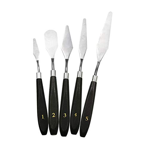 BianchiPatricia 5PCS Painting Knife Set Palette Knife Stainless Steel Spatula Kit for Artist Cover