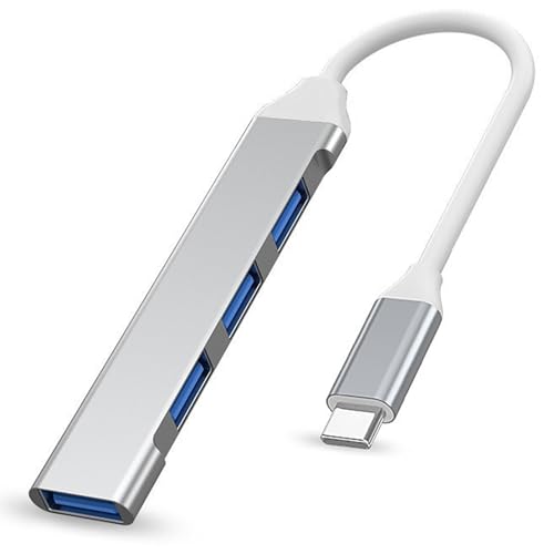 USB C ハブ 4 in 1、MacBook、iPad、iPhone、ノートパソコン、PC、タブレット用 USB C マルチポートアダプター、USB c スプリッター、Surface、XPS、Samsung と互換性のある 5Gbps データポート