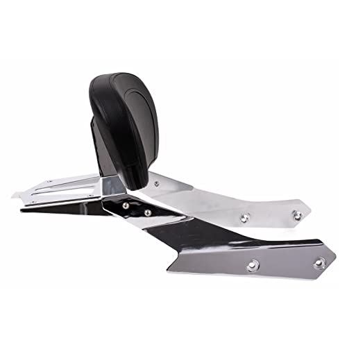 Gamyipp Powersports Sissy Bar With Backrest Flag Pattern Luggage Rack For Honda Vtx 1300C 1800 F C 2005-09 (Silver) #TOP4