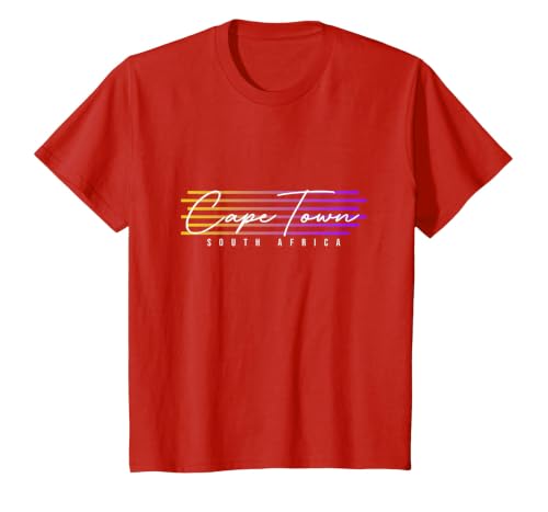 Cape Town South Africa Souvenir T-Shirt, Youth, Red, 3T