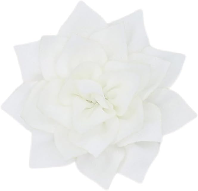 Satin Fabric Flower Brooch Pin Dainty Handmade Lotus Flower Brooch Lapel Pins Multilayer Pointed Lotus Broochs Wedding Prom Party Dance Banquet Dress Suit Ceremony Clothes Bag Hat Jewelry Accessories for Women image 5