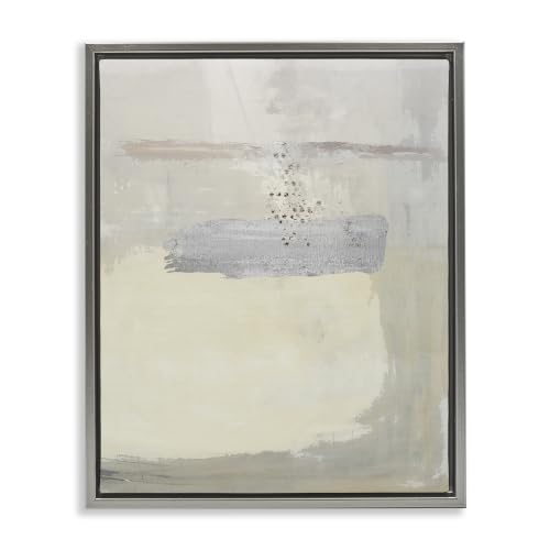 Beige Modern Abstract Arrangement, 24 x 30 Inch Canvas in Floater Frame