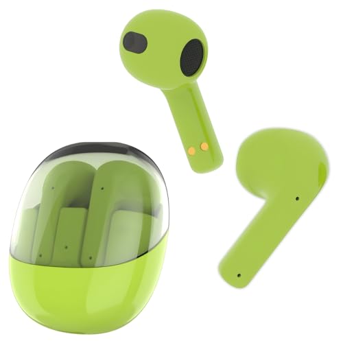 WATCHEM Plus Wireless Earbuds, Bluetooth 5.3 Headphones In Ear, TWS Bluetooth Earphones, Fast Charging Case, Immersive HI-FI Stereo Sound, With Touch Controls & 24 hrs Playback (GREEN)