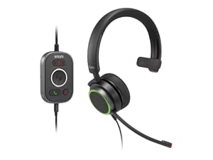 Snom A330M Professionele headphones Headset met microfoon - Full-Band Audio, USB & 3.5mm Jack - Verstelbare Hoofdband en Afstandsbediening - Compatibel met IP-Telefoons en Communicatiesoftware