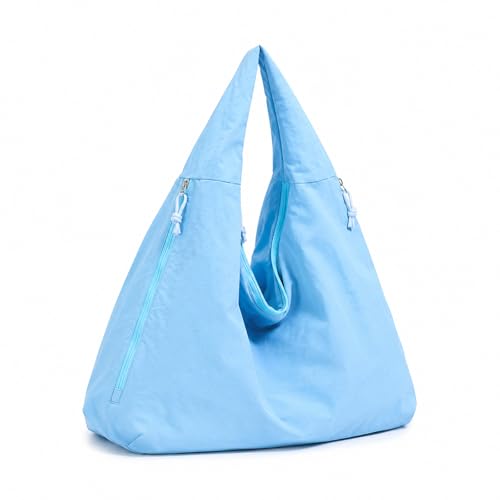 Image of Cuxawamiyo Hobo Tote Bag Blue 44 × 36 × 16 cm, Large Slouchy Shoulder Bag for Women for Everyday Use, Work, Travel and Shopping