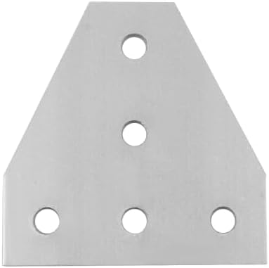 Miniatura 3 de CNCYEAH Soporte de esquina 2020 10 piezas en forma de T plateado 5 agujeros conector de extrusión de aluminio 50 piezas tornillos M5* 0.315 in, 50