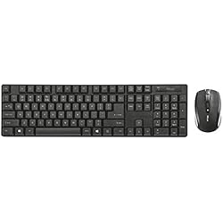 Trust Ximo Teclado y Ratón Inalámbrico QWERTY Español, Diseño Compacto, Receptor Micro USB, Ratón Ordenador 800-1200-1600 PPP, Pack per PC, Windows, Mac, Ordenador Portátil - Negro