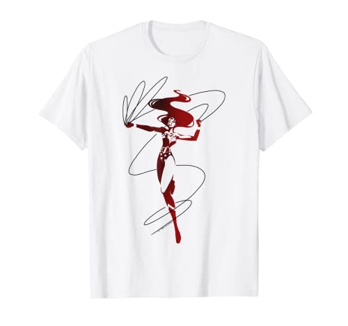Wb100 Dc Comics Wonder Woman Red & Black Line Art T-Shirt #TOP29