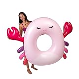 BigMouth x Squishmallows Original Large Inflatable Pool Float, Swim Ring for Adults and Kids, Pool Party Supplies & Water Toys - Cailey The Crab
