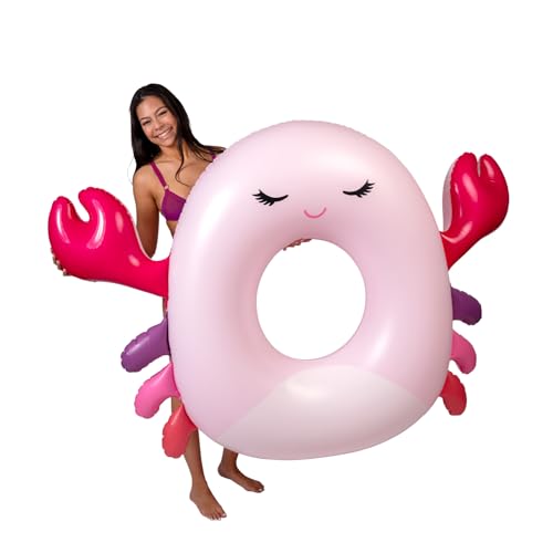 BigMouth x Squishmallows Original Large Inflatable Pool Float, Swim Ring for Adults and Kids, Pool Party Supplies & Water Toys - Cailey The Crab