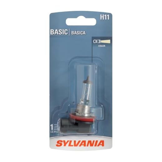 SYLVANIA - H11 Basic - Halogen Bulb for Headlight, Fog, Daytime Running Lights, and Cornering Applications (Contains 1 Bulb)