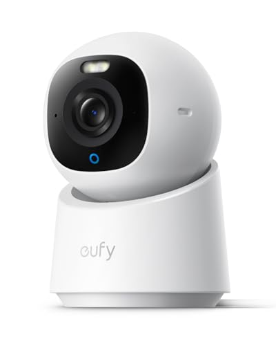 Kamera wewnętrzna eufy E30, najnowsza generacja, kamera bezpieczeństwa 4K UHD, 360 stopni obrotu i pochylenia, noktowizor w kolorze, automatyczne śledzenie ludzi/zwierząt, kompatybilny z Homekit