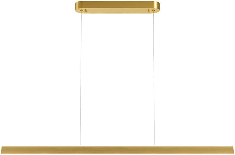LED Linear Pendant Light Minimalist Island Chaner, 47.2" 60W Hanging Ceiling Lamp Dining Table Lighting Fixture, Bedroom Dining Room Office Restaurant Chaners