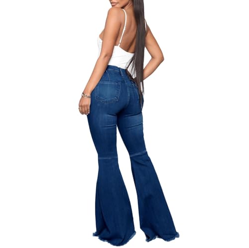 Women's Bell Bottom Jeans High Waisted Classic Flared Denim Pants2