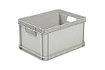 Heavy Duty Plastic Stacking Industrial Euro Storage Containers Boxes Crates! 5 Sizes -Big Load Capacity Food Grade 10 Year Guarantee! (1, 20 Litre - L400 x W300 x H220mm)