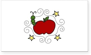 CafePress Apple and Worm Rectangle Car Bumper Magnet
