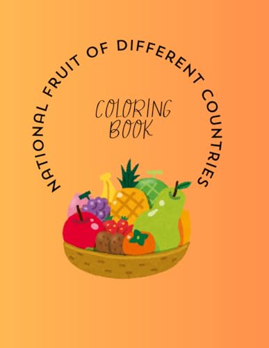National fruit of different countries: Coloring book